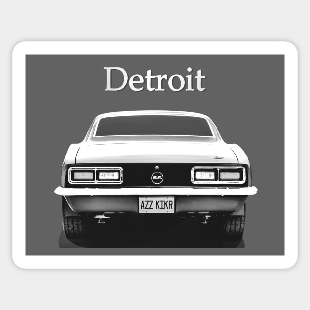 Detroit Muscle BW Sticker by Burtney